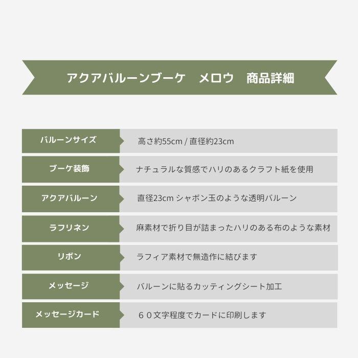 バルーンブーケ バルーンギフト 名 入り メッセージ入り 開店 周年 お祝い バルーン電報 アクア バルーン メロウ｜pirika-pokke｜22