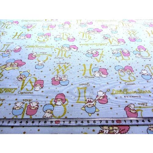 キキララ　生地　レトロ 楽天市場】キキララ＊Little Twin Starコットンオックスプリント