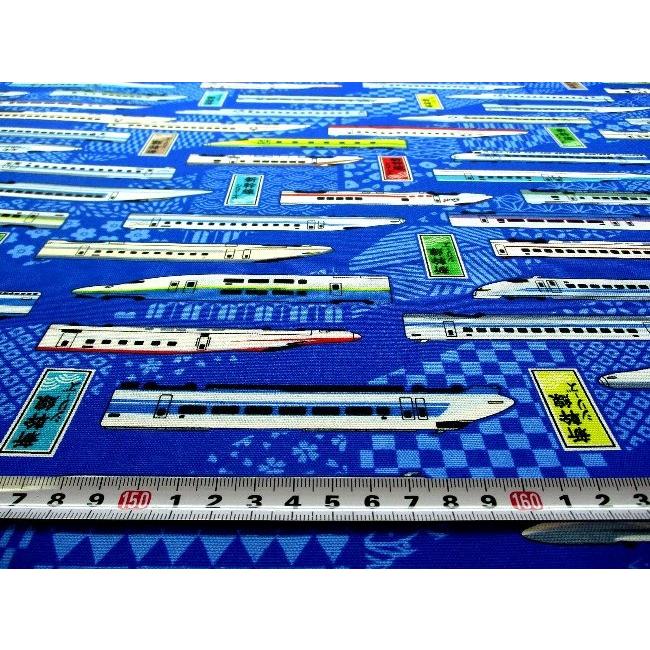 キャラクター 生地 布 JR特急・新幹線 ( 青系 ) 柄番号30 キャラクター 生地 布 JR特急・新幹線 ( 青系 ) 柄番号30