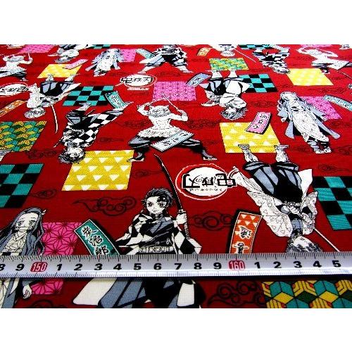 キャラクター 生地 布 鬼滅の刃（ きめつ きめつのやいば ) （ えんじ