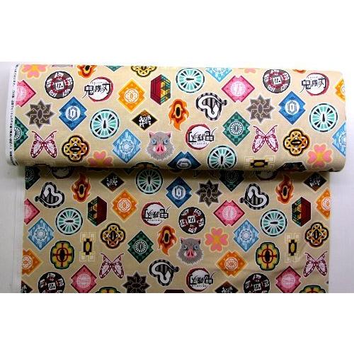 キャラクター 生地 布 鬼滅の刃 きめつ きめつのやいば 鍔 つば ベージュ 柄番号２ オックス 綿100 生地幅 約108cm G 5086 1c Kk 63 手芸のピロル ヤフーshop 通販 Yahoo ショッピング