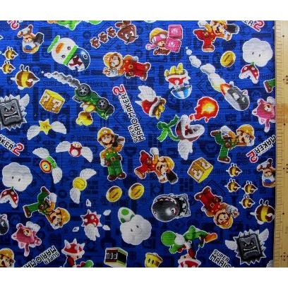 キャラクター 生地 布 スーパーマリオ メーカー ２ 紺 柄番号３ オックス 布 綿100 生地幅 約108cm G 9970 1b Kk 5981 G 9970 1b Kk 5981 手芸のピロル 手芸用品と生地と雑貨のお店 通販 Yahoo ショッピング