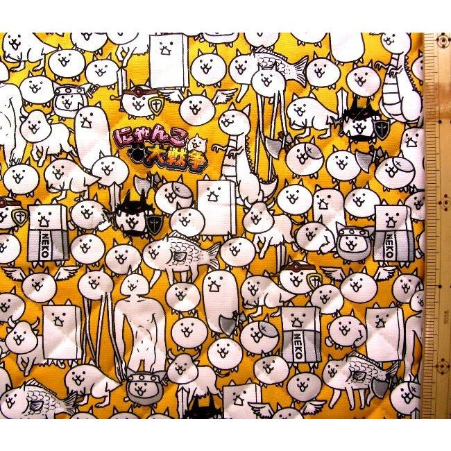 ｑ キャラクター キルティング 生地 にゃんこ大戦争 オレンジイエロー系 柄番号１ 21 22 キルト 生地幅 約106cm 表地 オックス Gq 4190 1a Kq 5402 手芸のピロル ヤフーshop 通販 Yahoo ショッピング