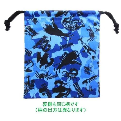 キャラクター 巾着袋 巾着 学研の図鑑live ライブ メーカー表記ｓ 危険生物 迷彩 ブルー紺 Kin Fst 1494 手芸のピロル ヤフーshop 通販 Yahoo ショッピング