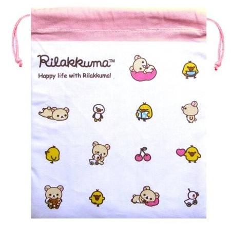 キャラクター 巾着袋 巾着 リラックマ 中サイズ アイコン オフ ピンク Kin Fst Rk pk 手芸のピロル ヤフーshop 通販 Yahoo ショッピング