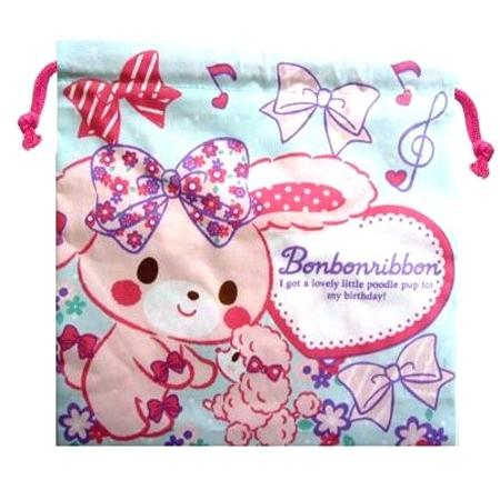 キャラクター 巾着袋 巾着 ぼんぼんりぼん 中サイズ プードル ブルー Kin Smp Srkn12 手芸のピロル ヤフーshop 通販 Yahoo ショッピング