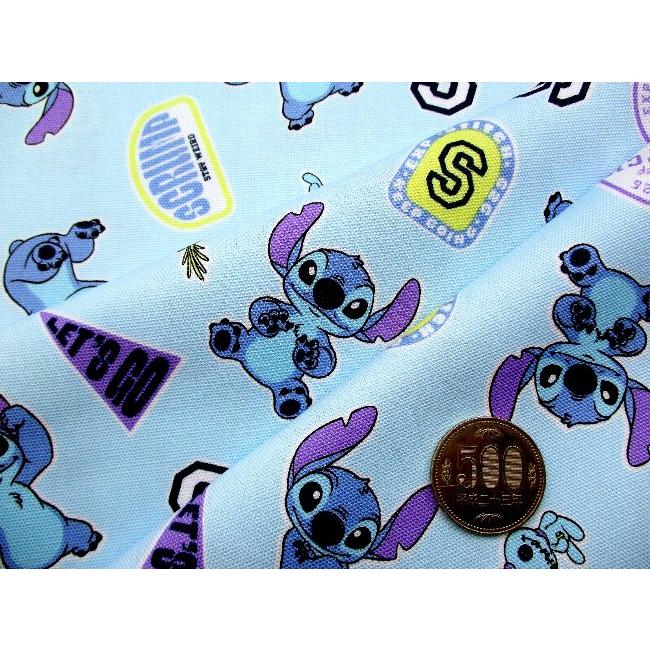 キャラクター 生地 布 スティッチ（ ブルー系 ) 柄番号14（ 2026