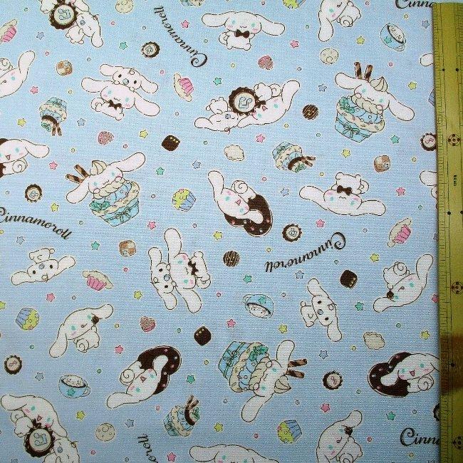 キャラクター 生地 布 シナモロール （ ブルー系 ) 柄番号60 2026