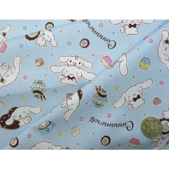 キャラクター 生地 布 シナモロール （ ブルー系 ) 柄番号60 2026