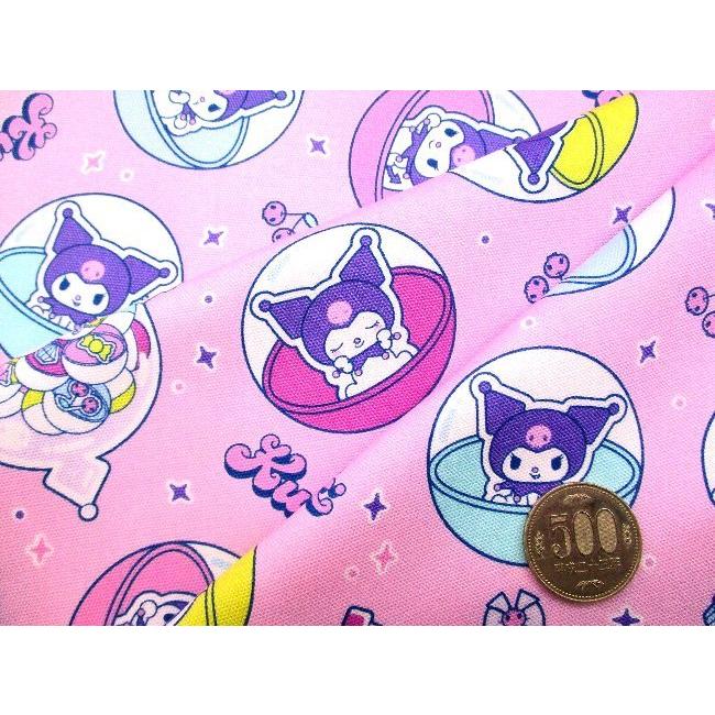 キャラクター 生地 布 クロミ （ マイメロディ )（ ピンク系 ) 柄番号