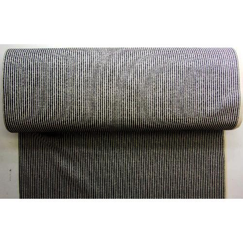 プリント生地 布 ヒッコリー調 オックス ストライプ （ 黒地に白