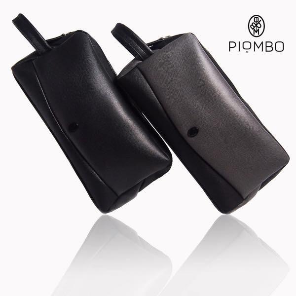 PIOMBO ピオンボ スプリットレザーセカンドバッグ　ダブルファスナー　メンズバッグ　 メンズポーチ　バッグインバッグ | PIOMBO