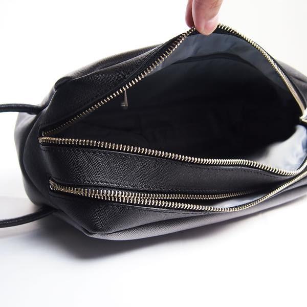 PIOMBO ピオンボ スプリットレザーセカンドバッグ　ダブルファスナー　メンズバッグ　 メンズポーチ　バッグインバッグ | PIOMBO | 17