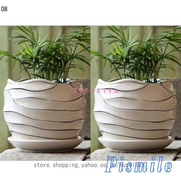 植木鉢 プランター グレーフラワー 5号 陶器製 底穴あり 受皿なし 陶器 グレー 陶器製 丸型プランター
