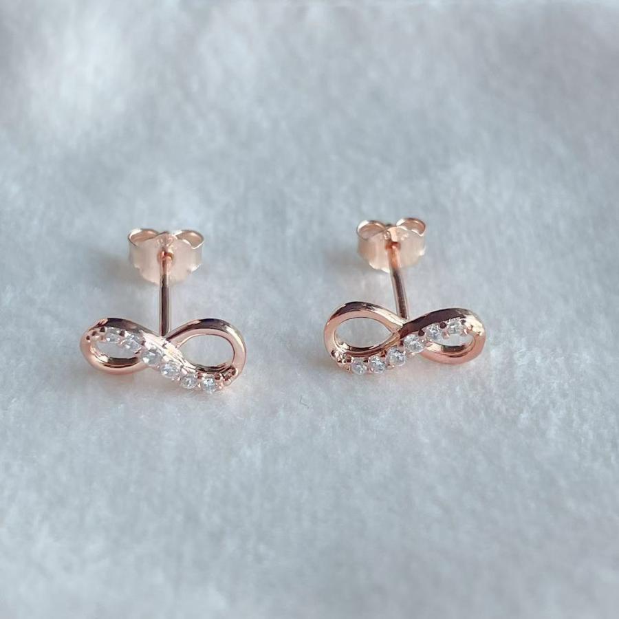 ピアス シルバー925 Silver925 金属アレルギー対応 無限 ムゲン 華奢