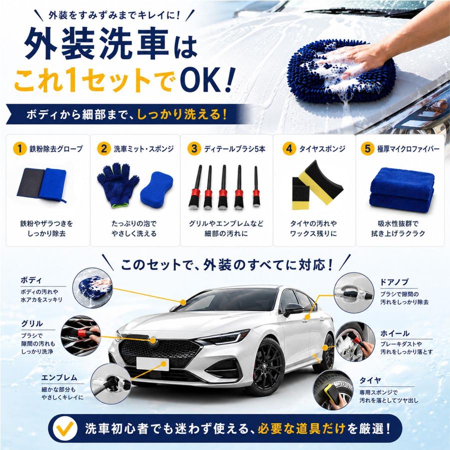 Pit-Life（ピットライフ） 洗車セット 13点 初心者向け 洗車用品セット