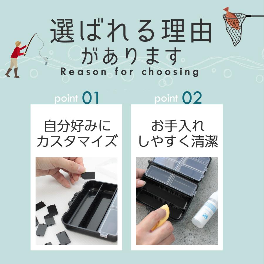 釣り用 タックルボックス ルアーケース 釣具ケース マルチケース 釣具 収納ケース 仕切り 多機能 整理 両面収納 ワーム ルアー 透明 軽量 コンパクト 持ち運び | Pit-Life | 03