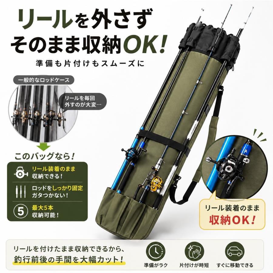 Pit-Life（ピットライフ） ロッドケース リールイン対応 最大5本収納