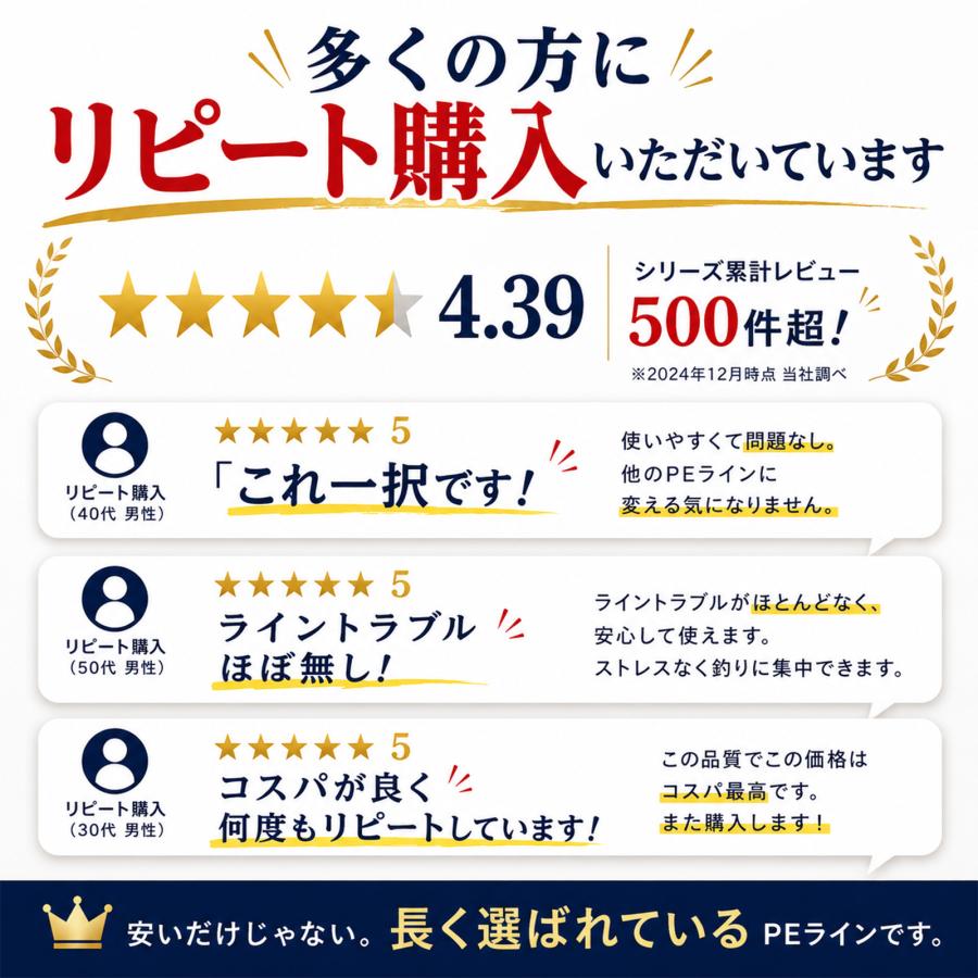 Pit-Life（ピットライフ） PEライン 釣り糸 500m 4本編み 日本製