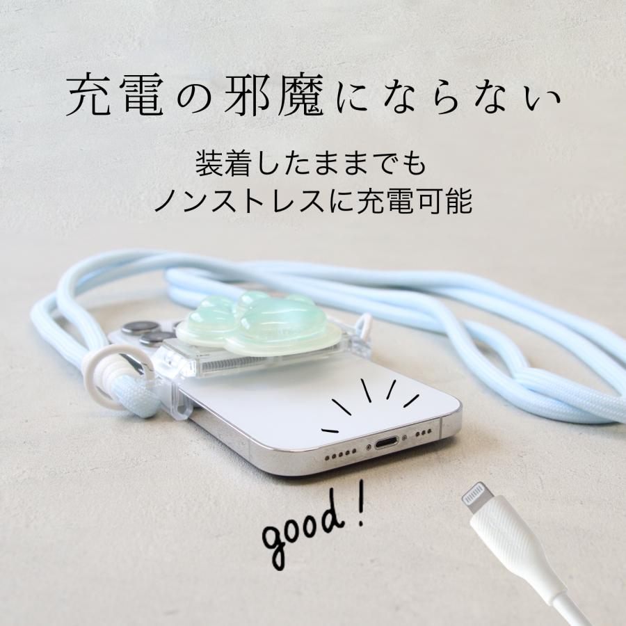 スマホショルダー 猫 肉球 クリップタイプ スマホクリップ スマホ