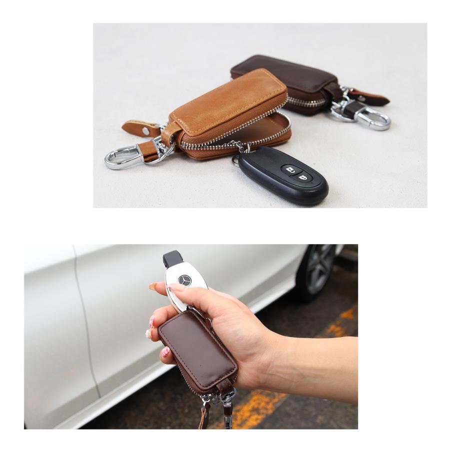 【名入れ無料】 スマートキーケース 本革 薄型 スリム 車用キーケース 1個収納 メンズ レディース 牛革 コンパクト ギフト対応 シンプル | Pit-Life | 06