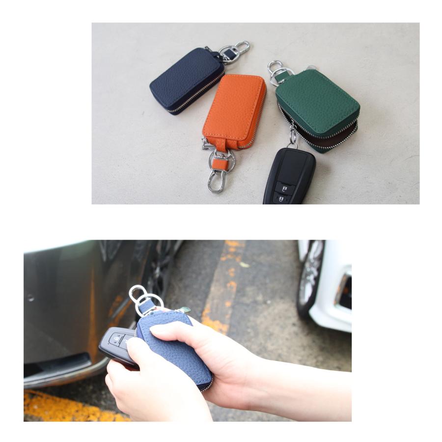 名入れ ペア スマートキーケース 本革 2個セット 1個収納 コンパクト カップル 夫婦 ギフト | Pit-Life | 10
