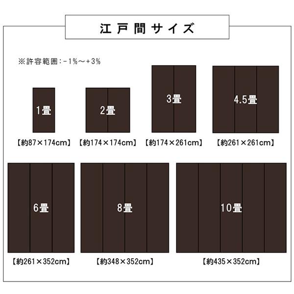ラグ い草風 洗える 夏ラグ カーペット 6畳 上敷き PP ラグ ござ おしゃれ ダイニングラグ 日本製 和風 撥水 いぐさ風 団地間6畳 約255×340cm_8