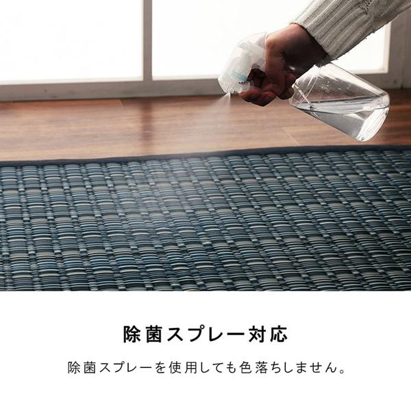 ラグ い草風 洗える 夏ラグ カーペット 6畳 上敷き PP ラグ ござ おしゃれ ダイニングラグ 日本製 和風 撥水 いぐさ風 団地間6畳 約255×340cm_10