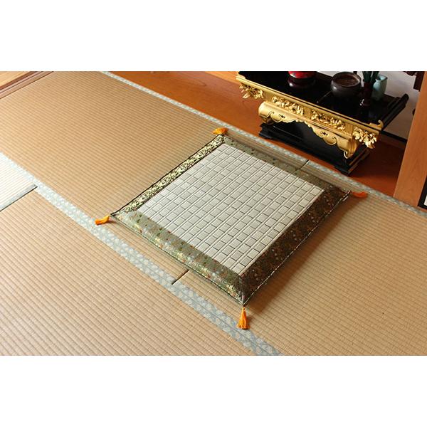 い草 座布団 仏壇 仏前 仏事 御前 座布団 高級感 日本製 国産 伝統技法 唐草 鳳凰 掛川織 いぐさ 約70×70cm | ブランド登録なし | 07