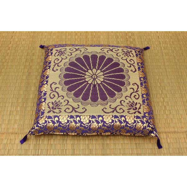 座布団 仏壇 仏前 仏事 御前 座布団 三千院 リバーシブル 約68×70cm リバーシブル いぐさ 法事 お盆 ご仏壇 袋織 ラグジュアリー ふかふか もこもこ | ブランド登録なし | 02