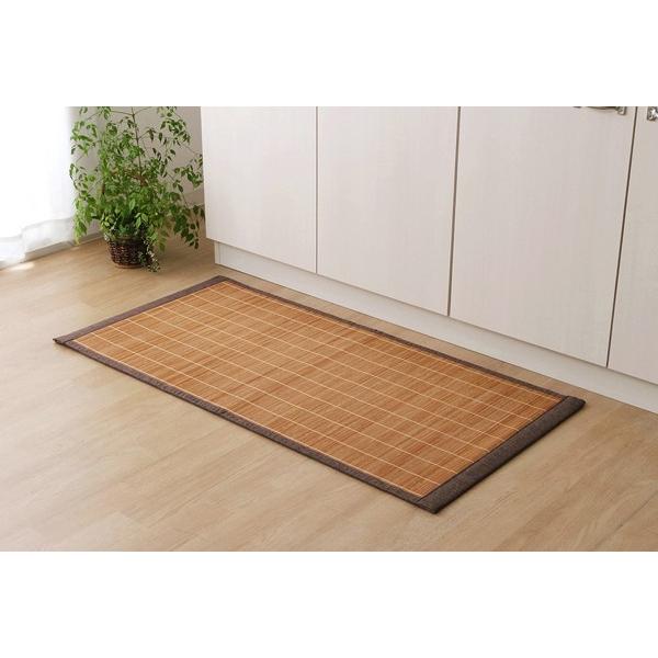 竹 バンブー キッチン マット 120 おしゃれ ひんやり 裏 滑り止め 天然素材 丈夫 抗菌防臭 消臭 防汚 汚れ 防止 ブラウン 約60×120cm | ブランド登録なし | 11