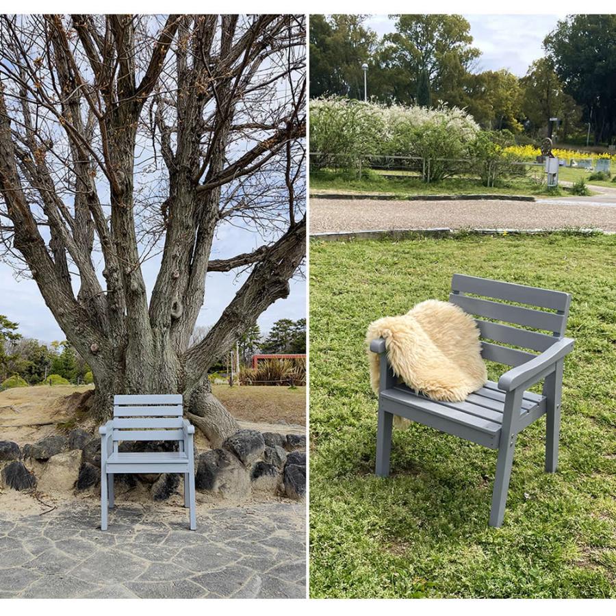 ガーデンチェア 木製 背もたれ 屋外 チェア 北欧風 おしゃれ 白 一人
