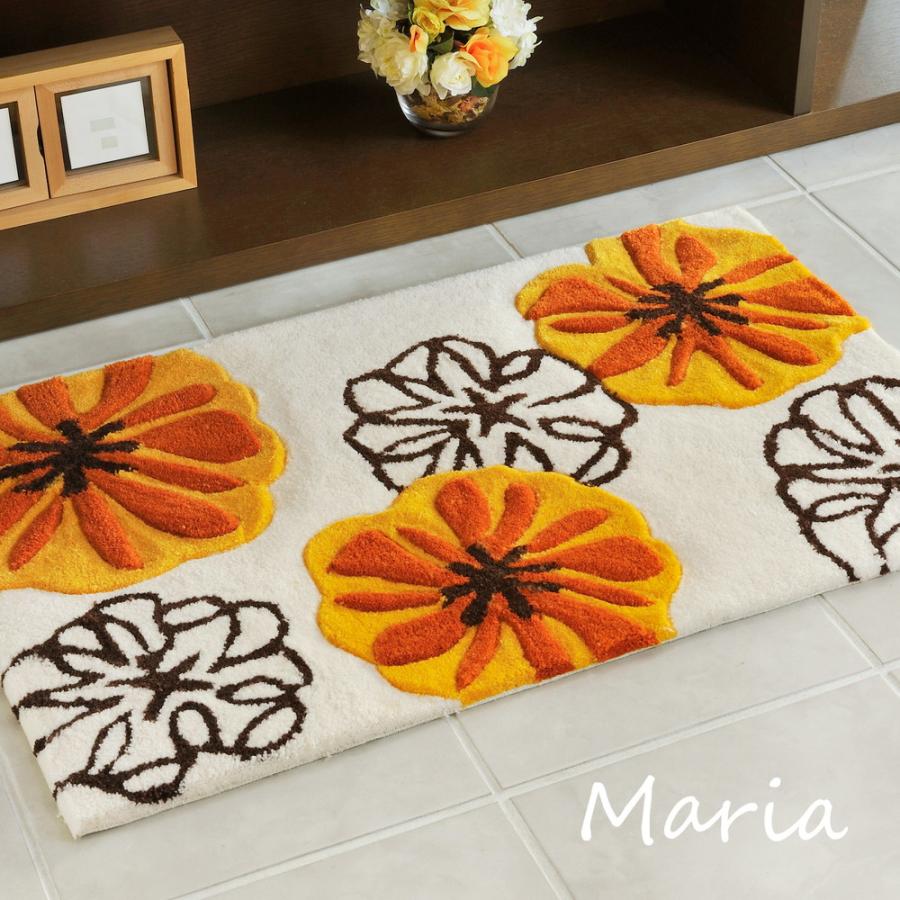 新品未使用 黄色とオレンジ 玄関マット  約70cm×120cm Amazon | 玄関マット 柑橘 70×120 cm オレンジ 洗える 和 北欧 日本製