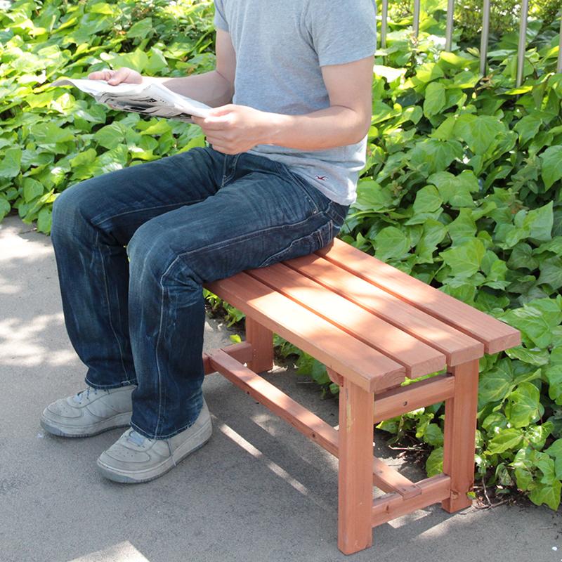 木製ベンチ 90cm ガーデンベンチ 天然木 ベンチ 椅子 北欧風 チェア 木製 ベンチ 屋外用｜pitadeko｜07
