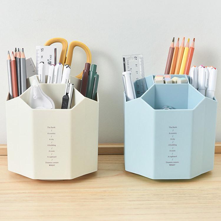 ペンスタンド メイルオーダー ペン立て ペンホルダー 360度回転可能 収納ケース 小物収納 文具収納 大容量 おしゃれ オフィス用品 収納ボックス 卓上収納 多機能