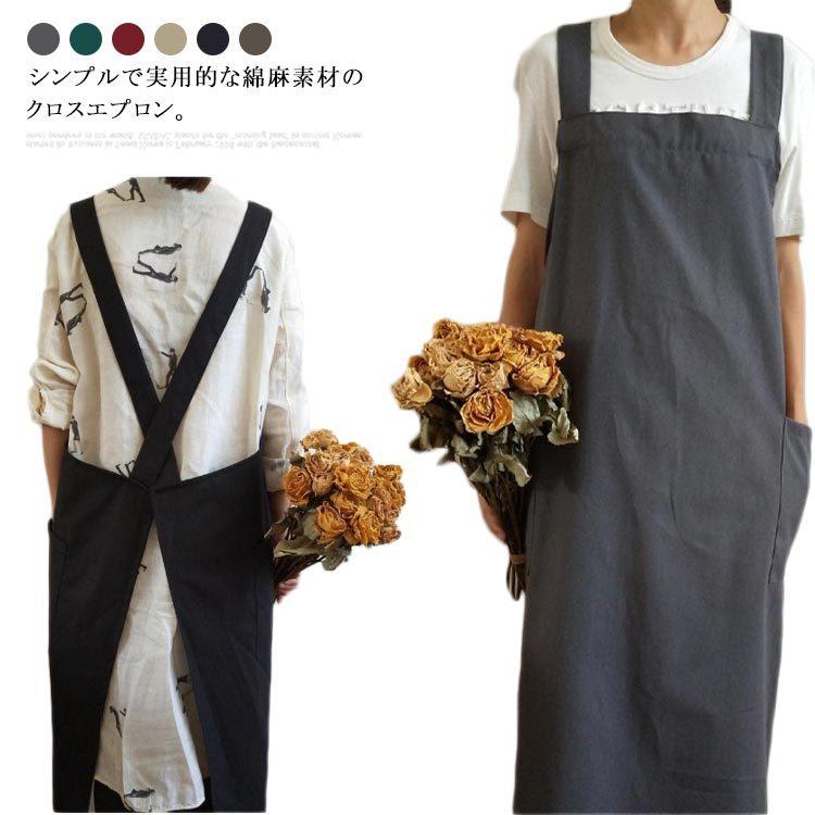 送料無料 エプロン チュニックエプロン ワンピース 大きいサイズ レディース ゆったり キャミワンピ 綿麻 ロング丈 かぶるだけ プレゼント おしゃ Rss0364 ピタゴラストア 通販 Yahoo ショッピング