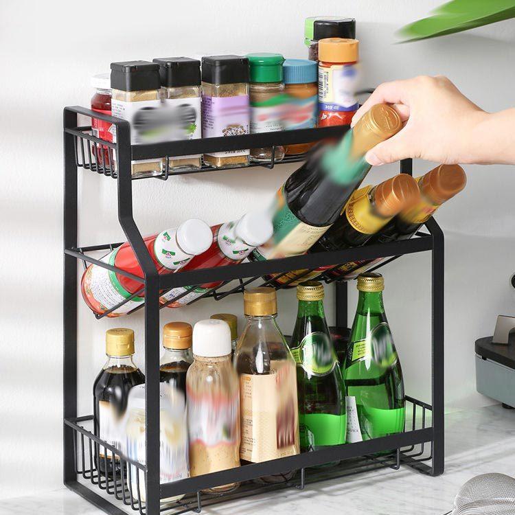 調味料ラック キッチンラック 調味料収納 調味料スタンド キッチン収納 スパイスラック 3段 シャンプーラック 直営ストア 浴室収納 収納棚 斜めラッ お酒 飲料