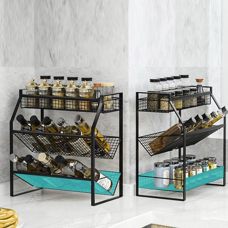 調味料ラック キッチンラック 調味料収納 調味料スタンド キッチン収納 スパイスラック 3段 シャンプーラック 直営ストア 浴室収納 収納棚 斜めラッ お酒 飲料
