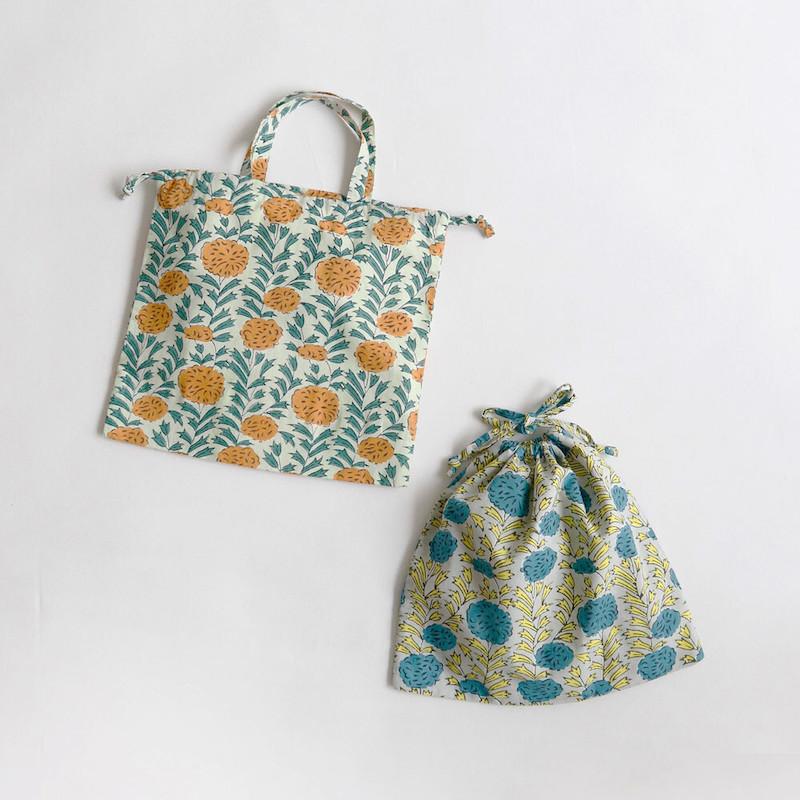 Horn Please 巾着 袋 ポーチ トート バッグ 手提げ 肩掛け レディース