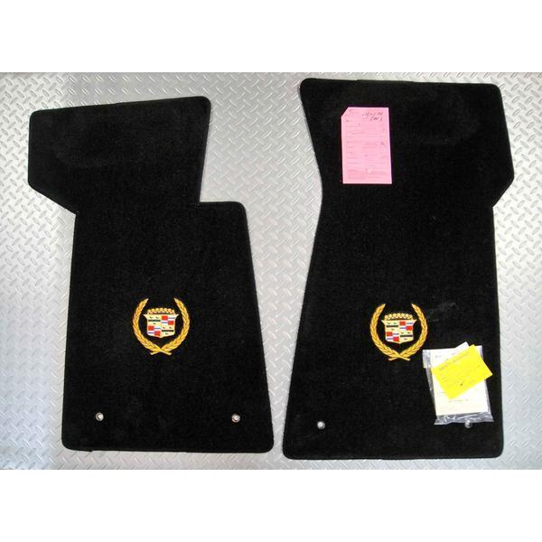 新品80〜92 キャデラック ブロアム フロアマット ブラック/エンブレム