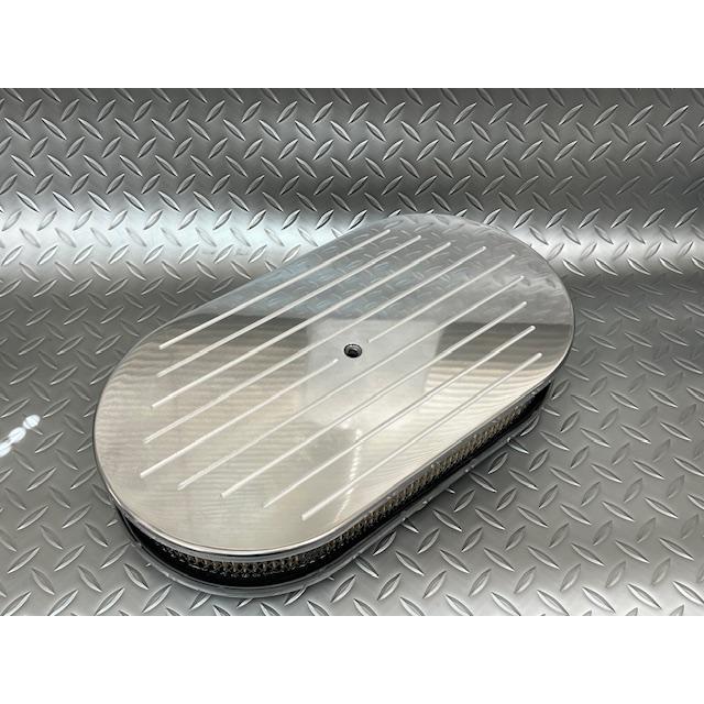 12インチ　オーバルエアクリーナー アルミ　シボレー　インパラ　SBC アルミオーバル15inc エアクリーナー/インパラ エアークリーナー エア