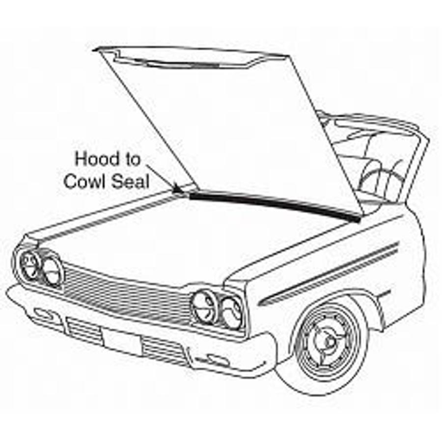 61-62 インパラ フードカウルシール カウルトップシール クーペ 