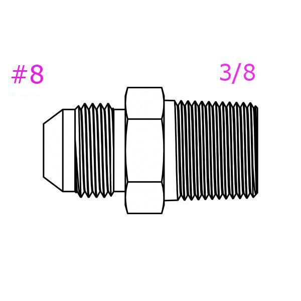 8-3/8 ストレートフィッティング2個 ☆ハイドロ : ピットライン