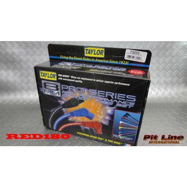 テイラープラグコード レッド 180° ☆汎用V8用 SBC/BBC Ford