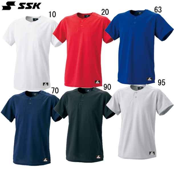新作グッ エスエスケイ SSK 2ボタンベースボールTシャツ 無地 ベースボールTシャツ 最大87％オフ BW1460 13ss 野球