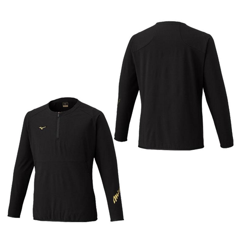 ミズノ MIZUNO  ミズノプロ テックシールドジャケット（ハーフZIP） 野球 ウェア トレーニングウェア (ストレッチ/防風)  25AW (12JECW75)_1