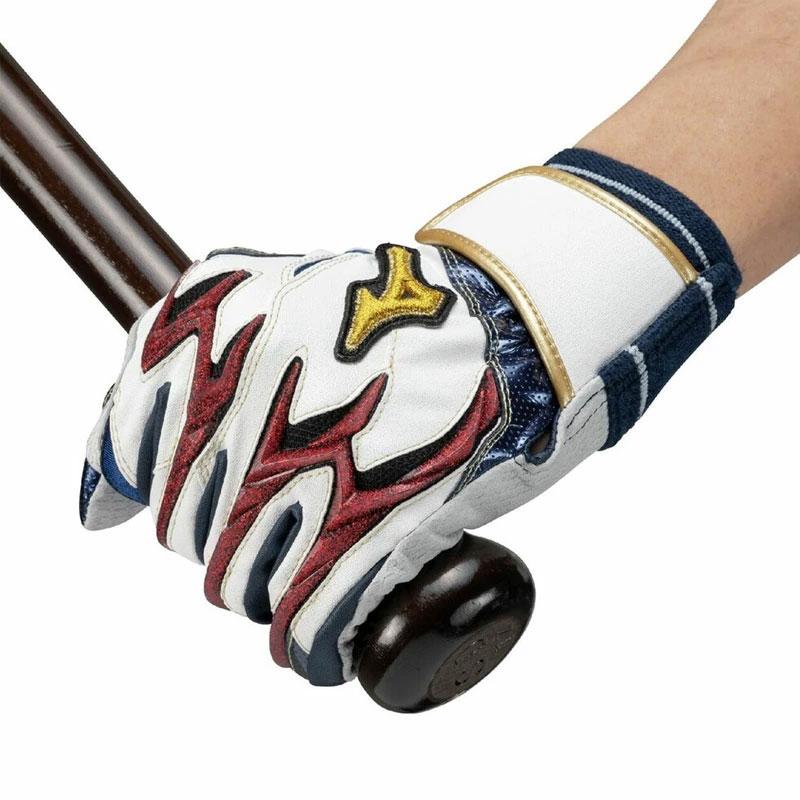 MIZUNO - ミズノプロ　限定バッティング手袋 MIZUNO（ミズノ） (ミズノプロ) シリコンパワーアークDI 勝色