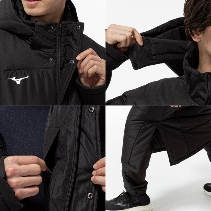 MIZUNO 【保温素材／吸湿発熱】テックフィルブレスサーモコート 保温素材／吸湿発熱】テックフィルブレスサーモインサレーテッドコート