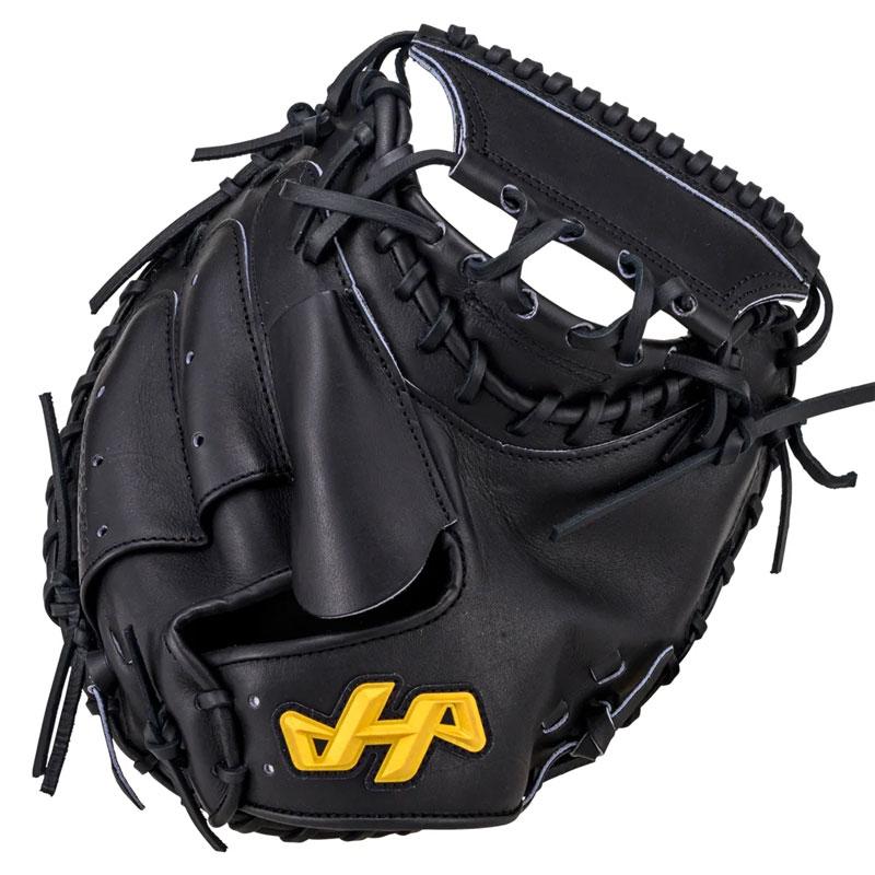 ハタケヤマキャッチャーミット硬式野球グローブ 黒 ハタケヤマ（HATAKEYAMA） 硬式用 キャッチャーミット グラブ袋付 甲斐
