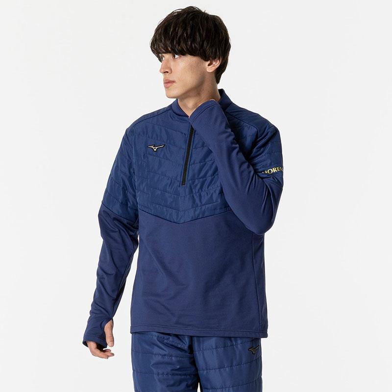 ミズノ　モレリア　ハイブリッドトレーニングトップ ミズノ（MIZUNO）（メンズ、レディース）サッカーウェア 発熱